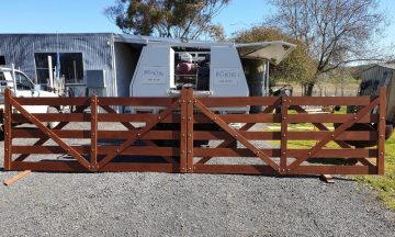FENCING Awards nomination - Double Cross Brace Gates project by PH Fencing