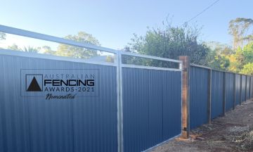 FENCING Awards 2021 nomination - COLORBOND® with timber posts project